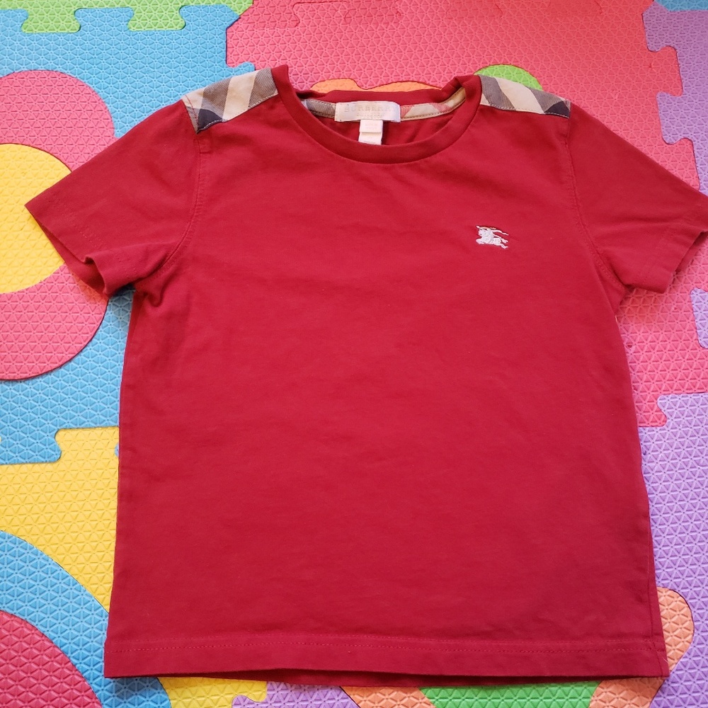 4T Burberry Boys Red Tshirt.